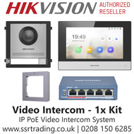 Hikvision Video Intercom Kit - Hikvision Kit1 Contains:  DS-KH6320-WTE1, DS-KD8003-IME1, DS-KD-ACW1 and DS-3E0105P-E(B)