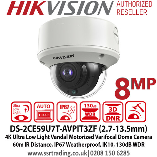 Hikvision 8MP/4K 2.7-13.5mm Motorized Varifocal Lens Auto Focus Ultra ...