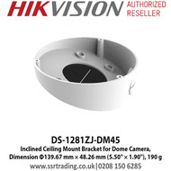 Hikvision Inclined Ceiling Mount, Dimension Φ139.67 mm × 48.26 mm (5.50" × 1.90") - DS-1281ZJ-DM45