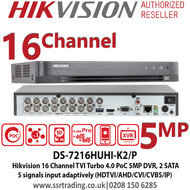 Hikvision Ds 7216huhi K2 P 16 Channel Tvi Turbo 4 0 Poc 5mp Dvr 16ch Cctv Surveillance Recorder With 2 Sata Interface Hikvision Ds 7216huhi K2 P 16 Channel Tvi Turbo 4 0 Poc 5mp Dvr 16ch Cctv Surveillance Recorder With 2 Sata Interface