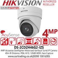 Hikvision 4MP Acusense Motorized Varifocal Lens Turret Network CCTV IP Camera