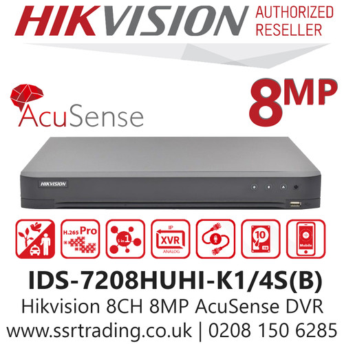 Hikvision 8 Channel 8mp Acusense Aoc Audio Via Coaxial Cable H 265 Comprssion 1 Sata 8ch Dvr Ids 78huhi K1 4s B Hikvision 8 Channel 8mp Acusense Aoc Audio Via Coaxial Cable H 265 Comprssion 1 Sata 8ch Dvr Ids 78huhi K1 4s B