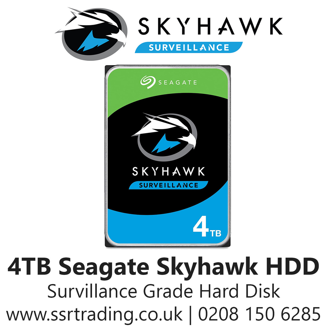 4TB Seagate Skyhawk Surveillance Hard Drive for CCTV DVRs NVRs & PC Desktop  - ST4000VX013