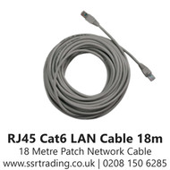 18m RJ45 LAN Cat6 Readymade Grey Patch Cable 