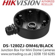Hikvision Flush Junction Box in Black For Mini Dome Cameras - DS-1280ZJ-DM46/BLACK