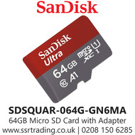 SanDisk Ultra 64GB microSDXC Memory Card + SD Adapter - SDSQUAR-064G-GN6MA