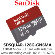 SanDisk Ultra 128GB microSDXC Memory Card + SD Adapter - SDSQUAR-128G-GN6MA