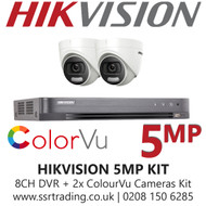 Hikvision 5MP Kit - 8CH DVR With 2x ColorVu Turret Cameras