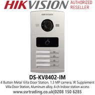 Hikvision 4 Channel Metal Villa Door Station - DS-KV8402-IM