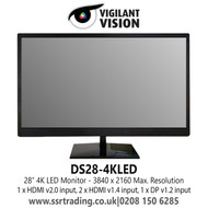 28" 4K LED Monitor Brand Vigilant Vision - DS28-4KLED