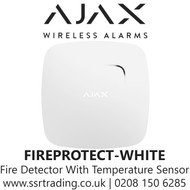 Ajax Wireless fire detector with temperature sensor - FIREPROTECT - WHITE