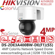 Hikvision 4MP AcuSense Colour PT PoE Network Camera - DS-2DE3A400BW-DE(F1)(S5) (4mm)