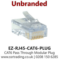 CAT6 Pass Through Modular Plug Cable Connector End (EZ-RJ45-CAT6-PLUG)