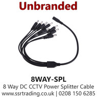 8 Way 12V DC CCTV Power Splitter Cable (8WAY-SPL)