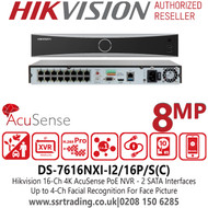 Hikvision DS-7616NXI-I2/16P/S ( C) 16 Channel 1U 16 PoE AcuSense 4K NVR 