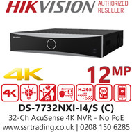 Hikvision 32 Channel No PoE AcuSense 4K NVR - DS-7732NXI-I4/S( C)