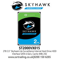 Seagate 2TB 3.5" Skyhawk Lite Surveillance Internal Hard Drive for CCTV DVRs NVRs- ST2000VX015 