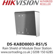 Hikvision stainless protective rain shield for use with DS-KD-ACW1/S single wall mount - DS-KABD8003-RS1/S