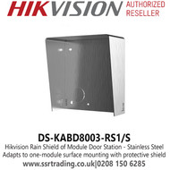 Hikvision DS-KABD8003-RS1/S stainless protective rain shield for use with DS-KD-ACW1/S single wall mount 