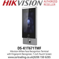 Hikvision DS-K1T671TMF Mifare Face Recognition Terminal with Fingerprint Recognizer, 7-inch LCD Touch Screen