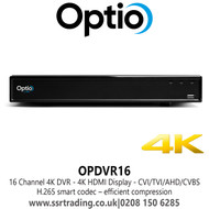 16 Channel 4K 16Ch DVR - CVI/TVI/AHD/CVBS - 4K HDMI display - OPDVR16