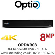 8 Channel 4K DVR - CVI/TVI/AHD/CVBS - 4K HDMI display - OPDVR08 