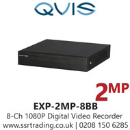 8 Channel 1080P Digital Video Recorder, HDCVI/AHD/TVI/CVBS/IP video inputs, 1 SATA HDD, up to 6TB - EXP-2MP-8BB 