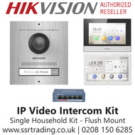 Hikvision Intercom Door Station Kit Flush Mount Stainless Steel- DS-KD8003-IME1/S