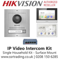 Hikvision Intercom Door Station Kit Surface Mount Stainless Steel- DS-KD8003-IME1/S