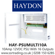 HAYDON - CCTV Power Supply 10 Amp 12VDC PSU with upto 16 outputs - HAY-PSUMULTI10A