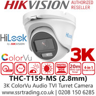 HiLook - 3K ColorVu Audio 2.8mm Lens Turret Camera - THC-T159-MS