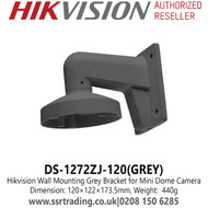 Hikvision Wall Mounting Grey Bracket for Mini Dome Camera - DS-1272ZJ-120(Grey)