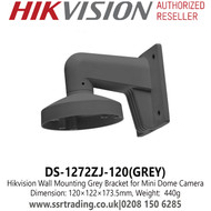 Hikvision DS-1272ZJ-120(Grey) Wall Mounting Grey Bracket for Mini Dome Camera 