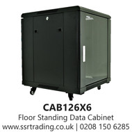 Floor Standing Data Cabinet - 12U 600mm (w) X 600mm (d) - CAB126X6