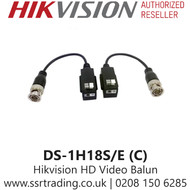 Hikvision HD Video Balun - Set of 2 - Compatible with HDTVI/HDCVI/AHD - Transmission Distance (over Cat 5E/6) - DS-1H18S/E (C)