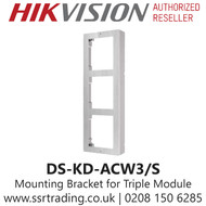 Hikvision Wall Bracket for Triple Modular Door Station in Stainless Steel - DS-KD-ACW3/S