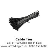 Cable Ties Pack of 100 in Black Colour