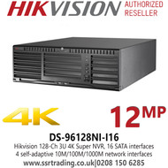 Hikvision  DS-96128NI-I16 - 128 Channel 12MP 16 SATA NVR