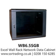 Excel Environ (WR500) Wall Rack Network Data Cabinet 6U WxD 600mm x 500mm Black - WB6.5SGB