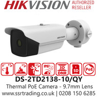 Hikvision Thermal IP PoE Bullet Camera - Anti-Corrosion - 9.7mm Fixed Lens - DS-2TD2138-10/QY 