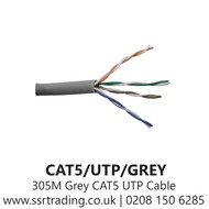 305M Cat5E Grey Internal Vista 4 Pair UTP PVC Sheath Cable - CAT5/UTP/GREY