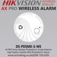 Hikvision DS-PDSMK-S-WE AX PRO Series Wireless Photoelectric Smoke Detector - High Quality Chamber with Photoelectric Sensor