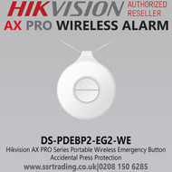Hikvision DS-PDEBP2-EG2-WE AX PRO Series Portable Wireless Emergency Button - Accidental Press Protection - Fully Remote Configurable Through App
