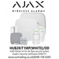 AJAX HUB2KIT1MP(WHITE)/DD Starter Kit For The Ajax Security System - Kit consists of 1 x Hub2, 2 x MotionProtect, 1 x DoorProtect, 2 x SpaceControl, 1 x Street Siren DD, 1x Home Siren