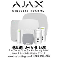 AJAX HUB2KIT3+(WHITE)DD Starter Kit For The Ajax Security System - Kit consists of 1 x Hub2+, 2 x MotionProtect, 1 x DoorProtect, 1 x Keypad, 1 x Street Siren DD, 1x Home Siren 