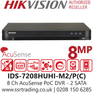 Hikvision 8MP 8Ch PoC AcuSense DVR - iDS-7208HUHI-M2/P(C)