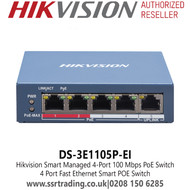 DS-3E1105P-EI Hikvision 4 Port Fast Ethernet Smart PoE Switch 