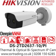 Hikvision Thermal & Optical Bi-spectrum PoE Bullet Camera - DS-2TD2637-10/PI