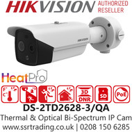 Hikvision HeatPro Thermal & Optical Bi-spectrum PoE Bullet Camera - DS-2TD2628-3/QA