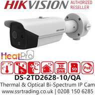 Hikvision HeatPro Thermal & Optical Bi-spectrum PoE Bullet Camera - DS-2TD2628-10/QA